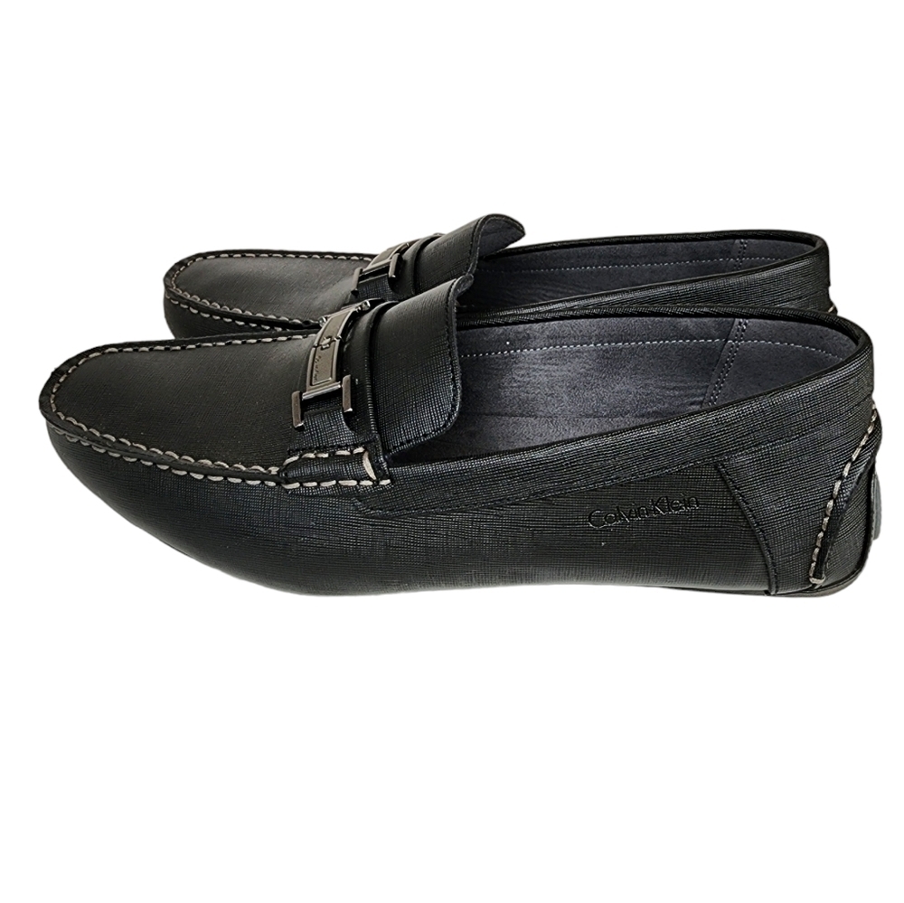 Calvin Klein Men's Black Slip On Shoes Magnus Driver Loafer - Picture 15 of 16